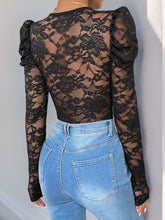 Perfee Lace V-Neck Long Sleeve Bodysuit OutfitFlow